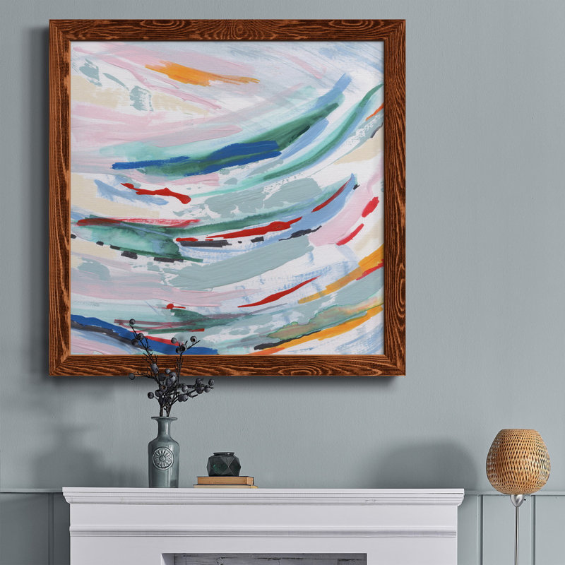 Sincere Red - peinture sur toile encadrée, H 20 po x l 20 po x P 1,5 po, Érable encadré