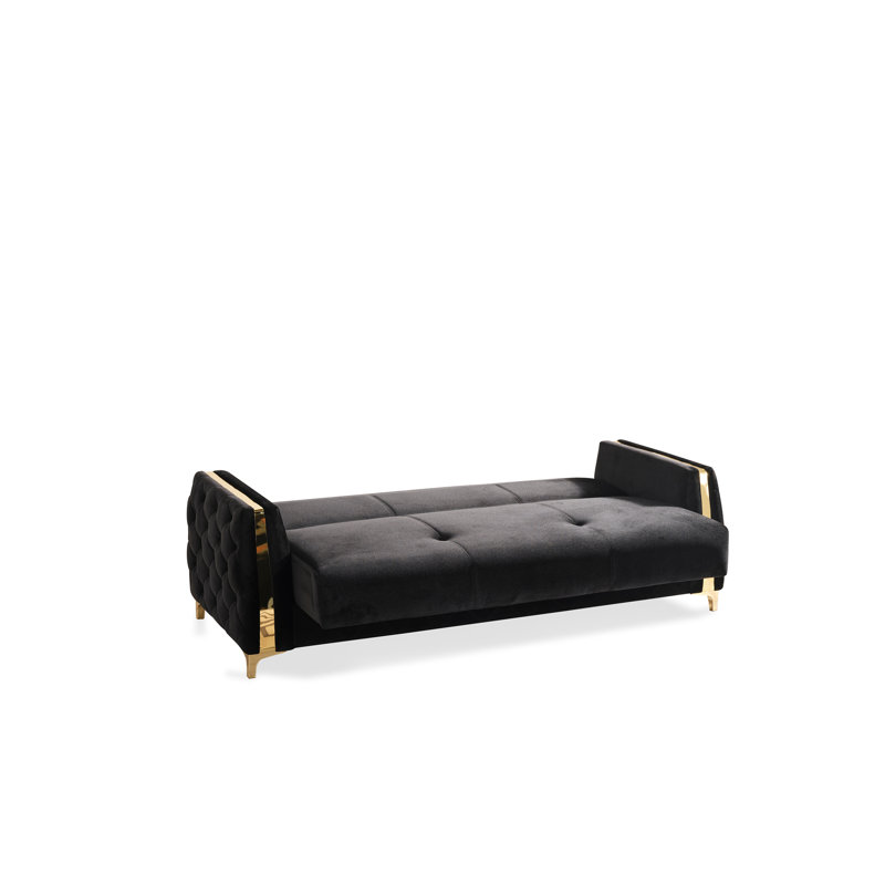 Canapé-lit de style moderne en bois noir
