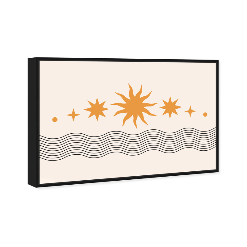 Sun Phases - Impression sur toile, Cadre noir, H 36 po x l 54 po