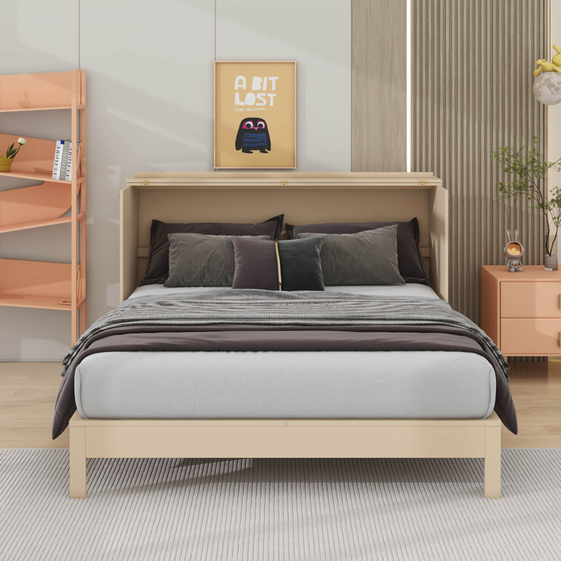 Lit escamotable double avec tiroir, Grand lit, Gold