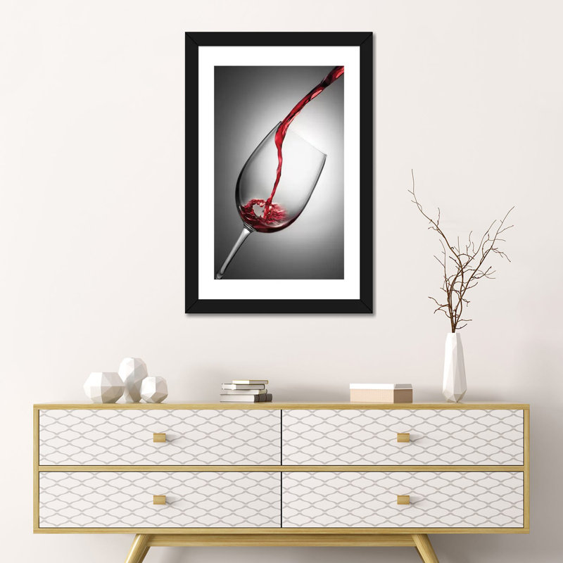 " Copa Grana " by Jesús M. García, 24" H x 16" W x 1" D, Black Framed Paper
