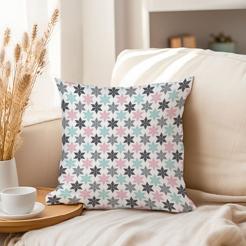 Abstract Pink Mint Pattern Patterns Modern, 20"H x 20"W