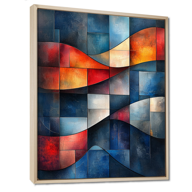 «Nyome Unity In Force Usa Flag Fragments V», reproduction sur toile patriotiste des États-Unis, Impression encadrée flottante