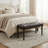 Franz Espresso Brown Tufted Ottoman Piano Bench, Faux Leather