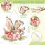 Panneau de porte de Pâques avec oreilles de lapin, décoration de fleur de Pâques, panneau décoratif en bois pour porte d'entrée