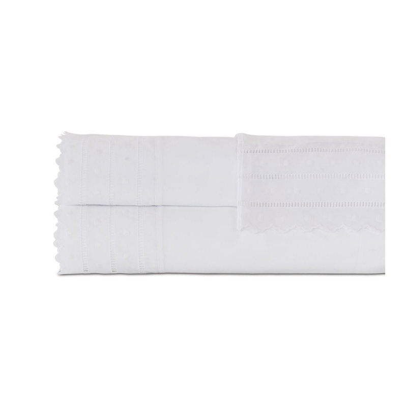 Ensemble de draps 100% coton Harper, Ensemble de draps pour grand lit avec 2 taies d'or
