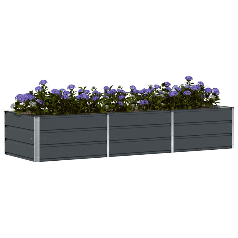Planter Steel, Anthracite, 45cm H x 240cm W x 80cm D