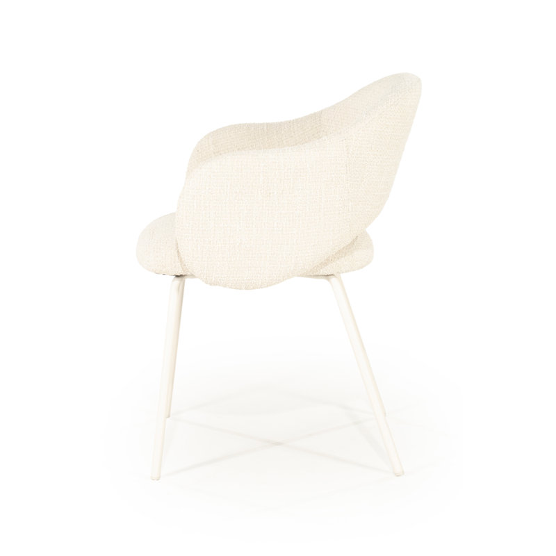 Dining Chair Upholstered Arm Chair, Beige