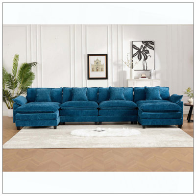 Wider Armrest 3 Seats Modern Sectional Couch For Living Room Bedroom And Apartment With Comfy Double Layer Upholstered Seat Cushion And Breathable Chenille Fabric