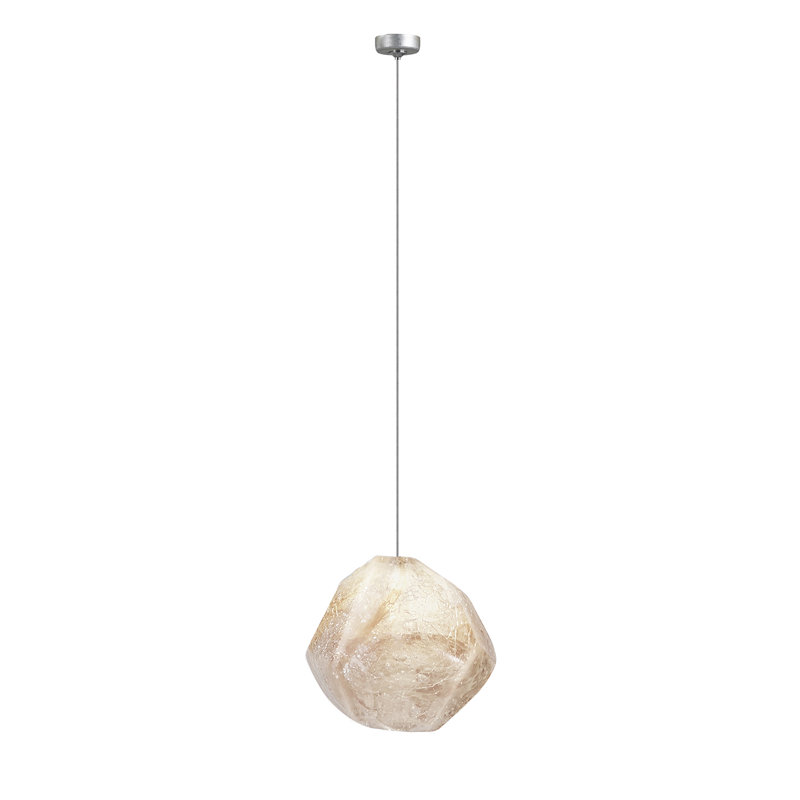 Luminaire suspendu rond 5 po Natural Inspirations, Argent