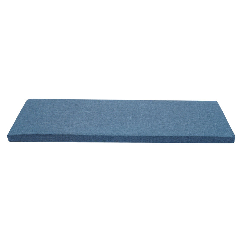 Outdoor Bench Seat Cushion, 48" x 18", Blue