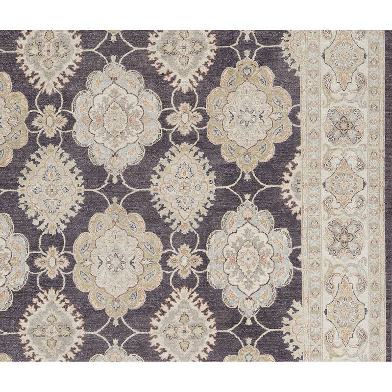 Tapis ivoire noué à la main de haute qualité