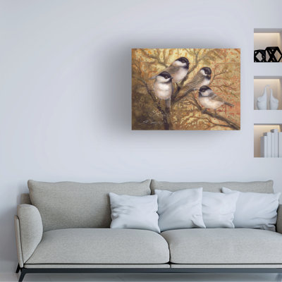 Art mural sur toile tendue - «Feathered Friends» de Jody Bergsma pour décoration de salon, de chambre à coucher ou de bureau - 18 x 24