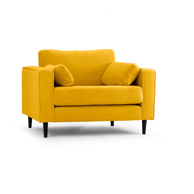 Millerville 2 Seater Velvet Sofa, Mustard