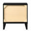 Table de chevet spacieuse pour la chambre à coucher en noir - 2 tiroirs pour un rangement en douceur