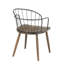 Chaise Riley Industrial en bois de noyer foncé et métal noir par Lumisource