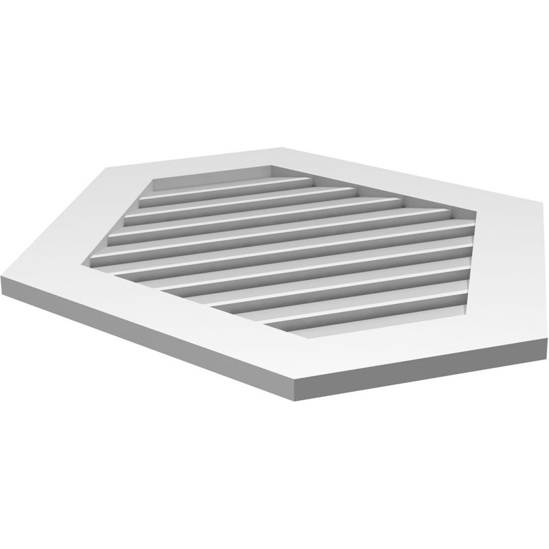 Évent horizontal fonctionnel à pignon en uréthane à surface horizontale Signature, H 32 po x l 30 po x P 1 po