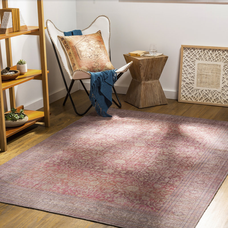 Tapis oriental rose / mauve Sheryl, Tapis de couloir 2 pi 7 po x 10 pi