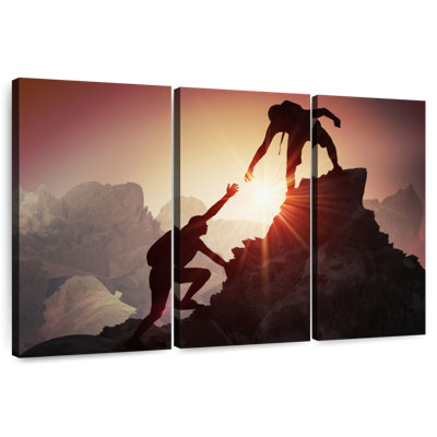 Sireci Sunset Silhouette Climbers