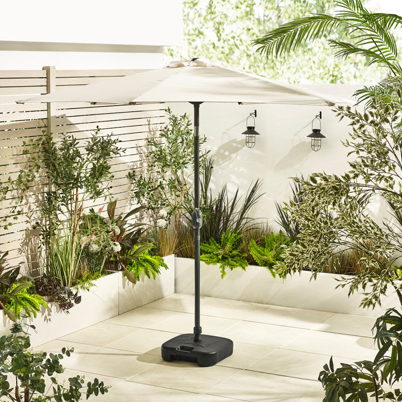 Celalettin 270cm Cantilever Parasol with Crank Lift , Counter Weights Included, Cream