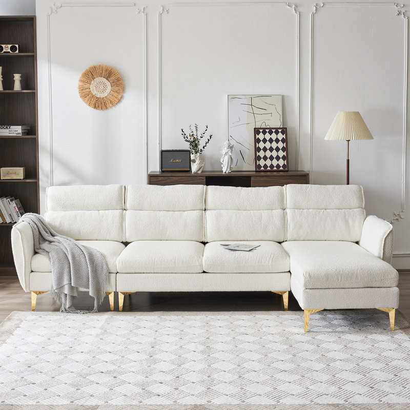 Canapé rembourré 111,02 po Harwill, Beige Boucle