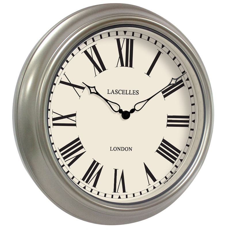Downing Lascelles Station Clock - 45cm, Pewter