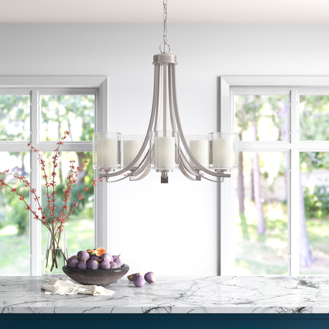 Red Barrel Studio Parsons Studio Brushed Nickel Chandelier Red Barrel Studio®