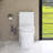 12 Inch One Piece 1.28 GPF Single Flush Elongated Toilet In White Seat Included