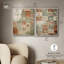 «Ghostly Damask Duo», reproduction d'art encadrée, ensemble d'art mural Boho par Art Remedy, cadre argenté, 24 x 30-461447551-461447549