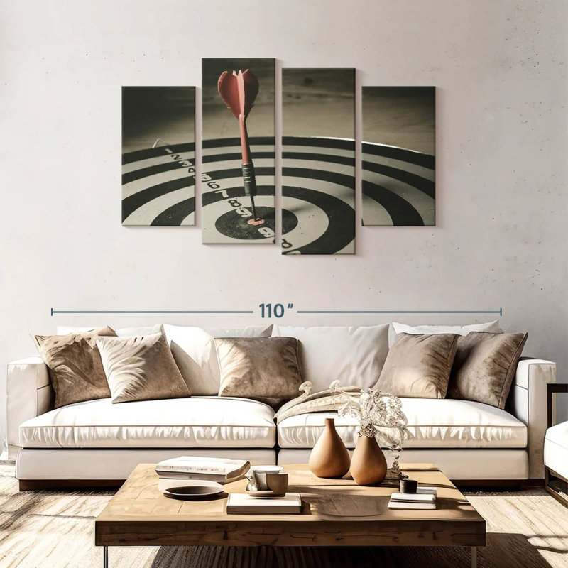 Jeu de fléchettes Senne Bullseye, H 48 po x l 75 po