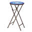 Outdoor Folding Accent Table With Glass Top And Iron Frame Outdoor Table Patio Table