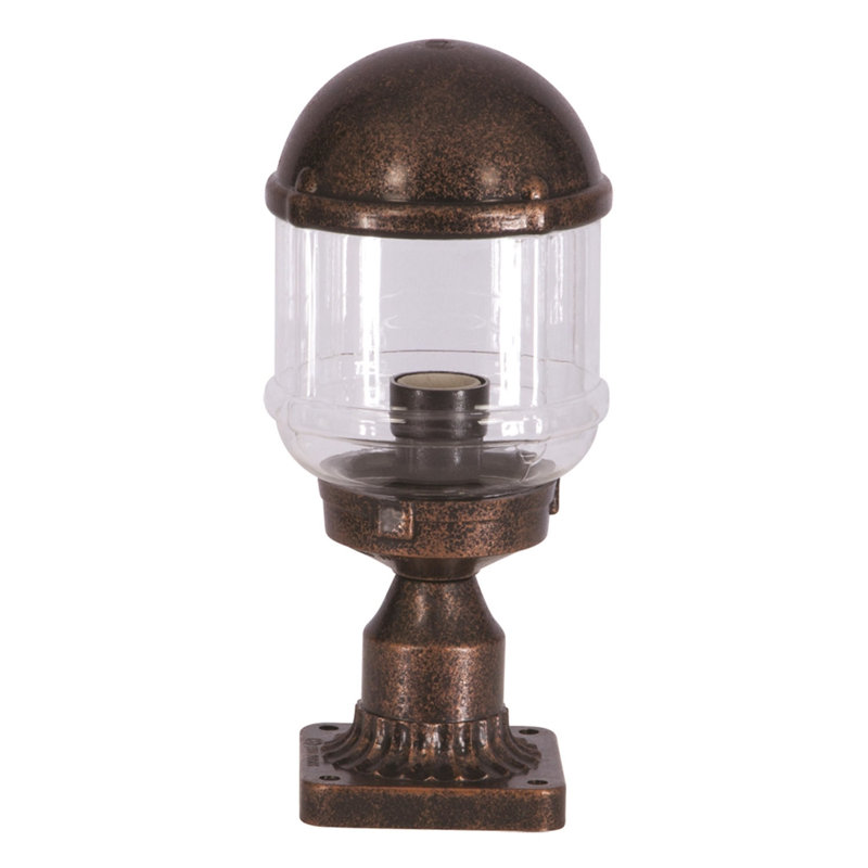 Tête de lanterne câblée à 1 lumière H 14 po Sibert Bronze