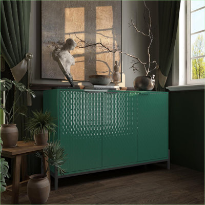 Armoire 3 portes avec pieds en métal thermolaqué