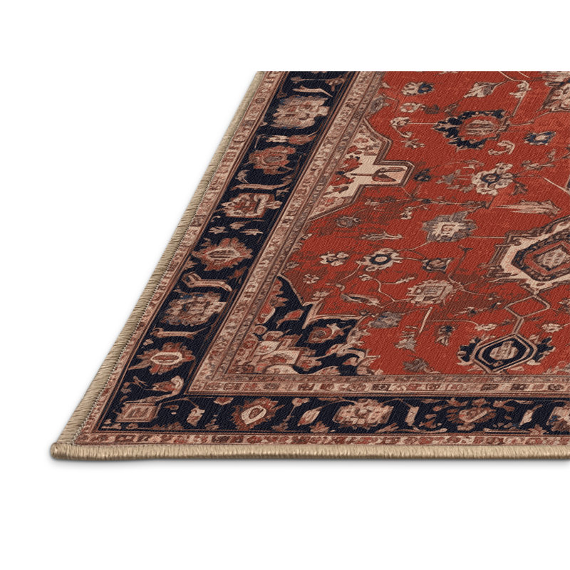 Machine Washable Persian Brown Area Rug, Runner 2' x 5'