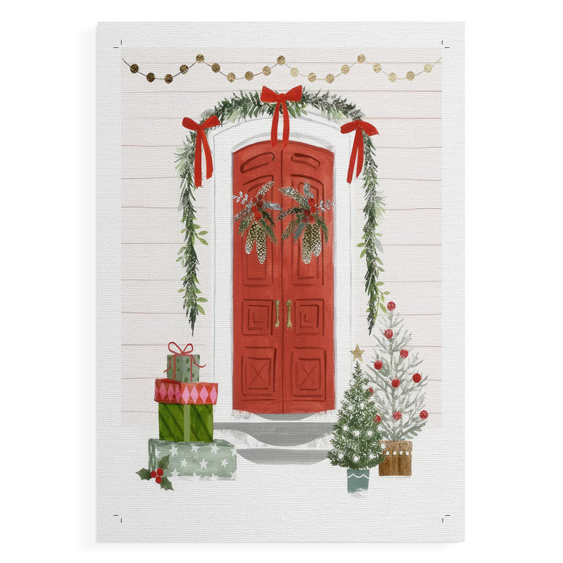 Porte d'entrée festive II - Impression sur toile seulement - NON-CADRE, H 27 po x l 18 po