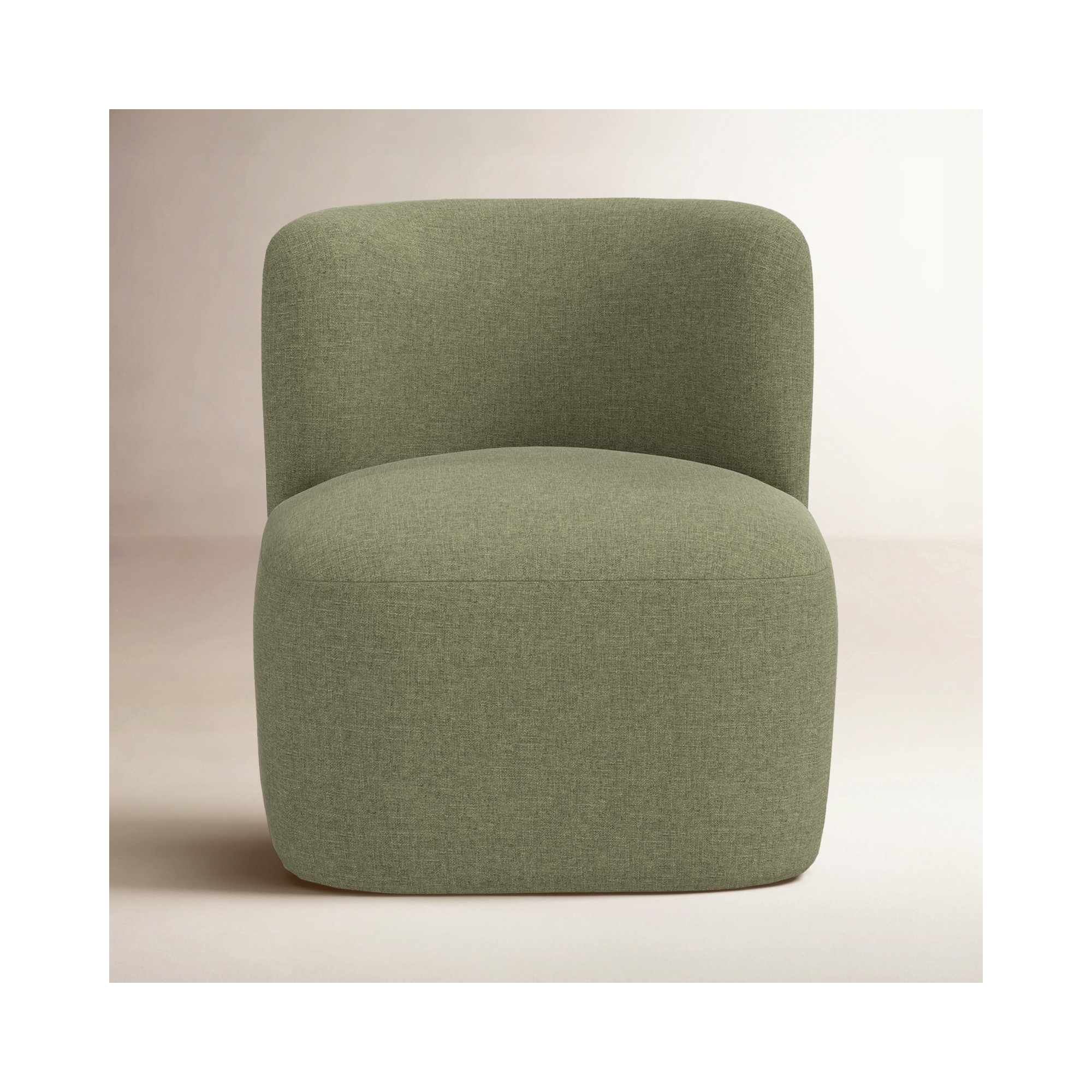 Mariza Upholstered Swivel Accent Chair, Zuma Laurel Textured Linen