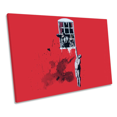 Banksy Window Lovers - Wrapped Canvas Art Prints