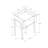 Accent Table With Laminate - 2 Rectangular, Black Metal Legs, Adjustable Feet For Stability Rectangular Side In Brown Rounded Front An Elegant Touch