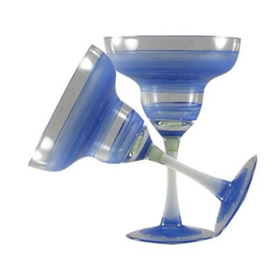 Cottage Retro Stripe 9 oz. Margarita Glass