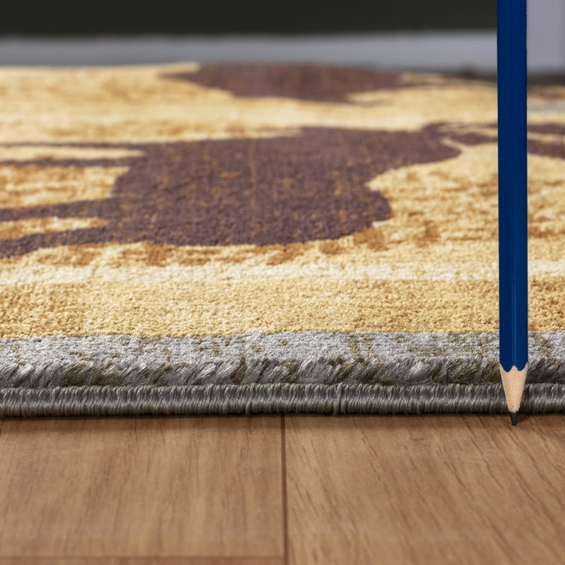 2 Ft. X 3 Area Rug, Blue With Long-lasting Stain Resistance Rug, For Home Decor