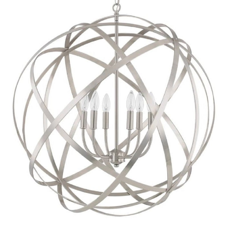 Luminaire suspendu sphère 6 lumières Caree
