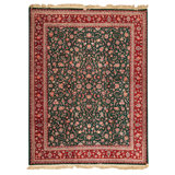 Hand Knotted Wool Oriental Area Rug in Green