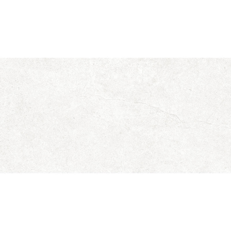 Carreau de porcelaine de 12 po x 24 po Alpe Stone Limestone, Arctique, Poli