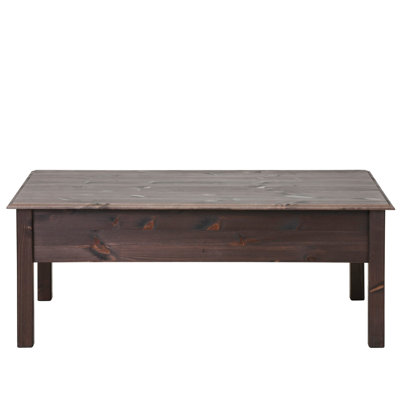 Yassine Solid Wood Four Leg Coffee Table with Storage