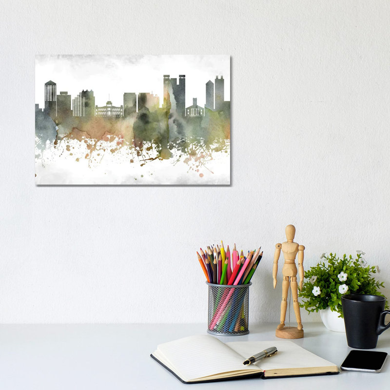 Honolulu Skyline by WallDecorAddict - Wrapped Canvas Print, 20.32cm H x 30.48cm W x 1.9cm D