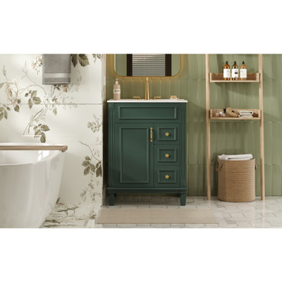 Meuble-lavabo 24 po avec lavabo en céramique