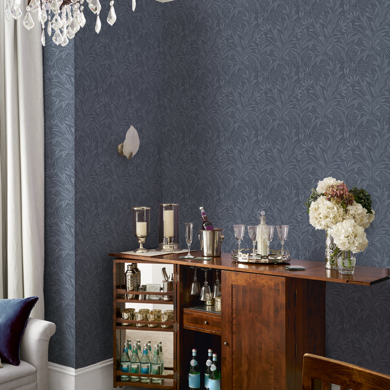Laura Ashley Barley Wallpaper Roll, Dusky Seaspray