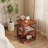 Modern End Table 3-Tier Nightstand With Open Storage-1107127113
