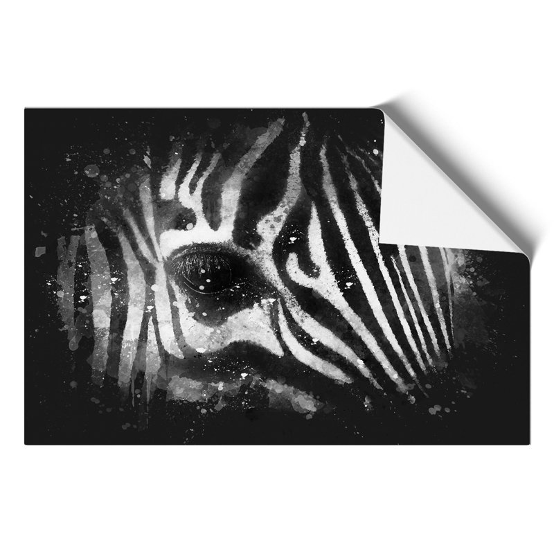 Zebra Paint Splash - Frameless Print, 42cm H x 59cm W x 0.1cm D
