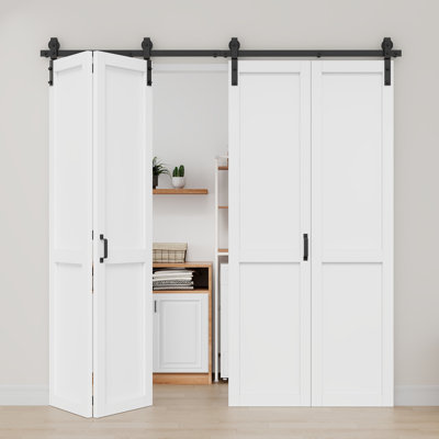 Porte de grange pliante double 84 po H 84 po